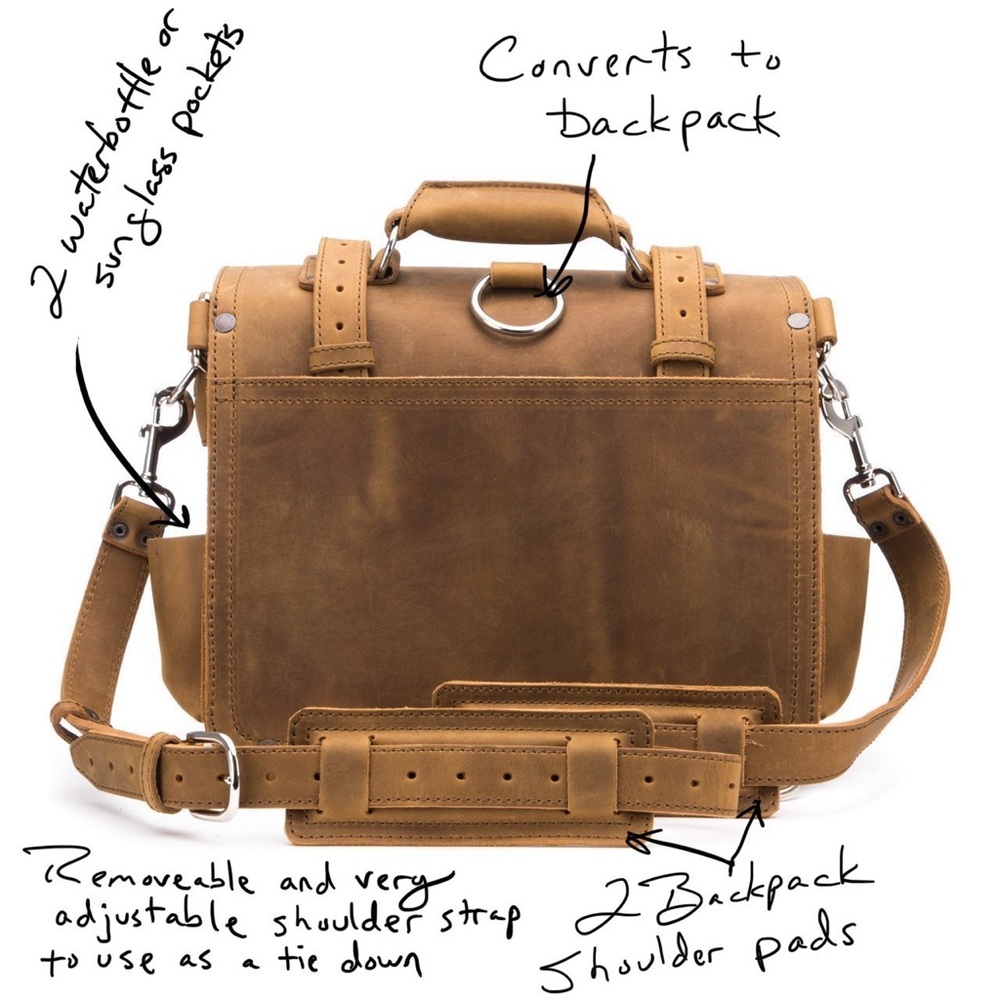 COPY - World Famous Saddleback large classic leather briefcase carry bag